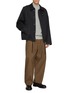 模特儿示范图 - 点击放大 - J∞QUALITY  - Mock Neck Cotton Waffle Knit Sweatshirt