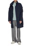 模特儿示范图 - 点击放大 - J∞QUALITY  - Mock Neck Cotton Waffle Knit Sweatshirt
