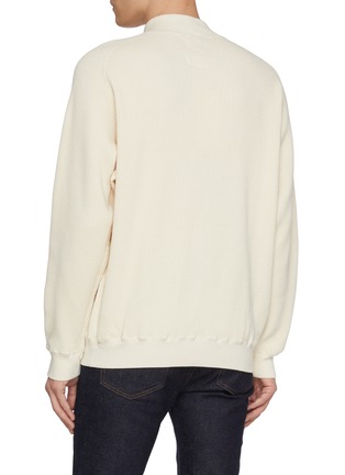 背面 - 点击放大 - J∞QUALITY  - Mock Neck Cotton Waffle Knit Sweatshirt
