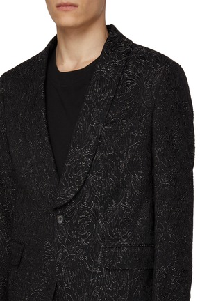  - J∞QUALITY  - Shawl Lapel Single Breasted Jacquard Blazer