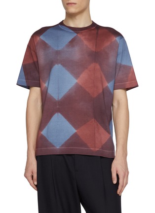 首图 - 点击放大 - J∞QUALITY  - Square Dyed Cotton T-Shirt
