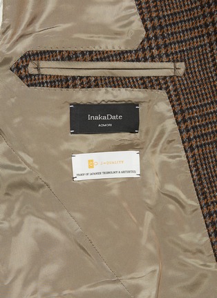  - J∞QUALITY  - Single Breasted Chequered Tweed Wool Blazer
