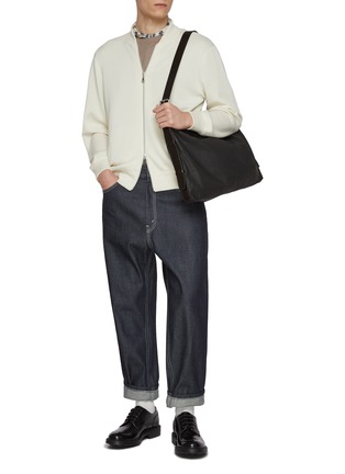 模特儿示范图 - 点击放大 - J∞QUALITY  - MA-1 Zip Up Cashmere Silk Flight Jacket