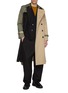 模特儿示范图 - 点击放大 - J∞QUALITY  - Colour Block Trench Coat