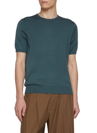 首图 - 点击放大 - J∞QUALITY  - Crewneck Cashmere Silk Knit Sweater