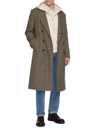 模特儿示范图 - 点击放大 - J∞QUALITY  - Hooded Zip Up Cotton Sweatshirt