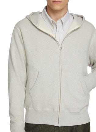  - J∞QUALITY  - Hooded Zip Up Cotton Sweatshirt