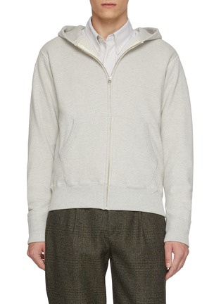 首图 - 点击放大 - J∞QUALITY  - Hooded Zip Up Cotton Sweatshirt