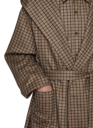  - J∞QUALITY  - Hooded Check Bathrobe Coat