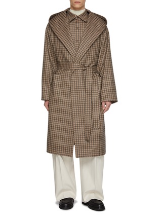 首图 - 点击放大 - J∞QUALITY  - Hooded Check Bathrobe Coat