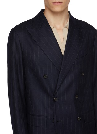  - J∞QUALITY  - Pinstripe Double Breasted Wool Blazer