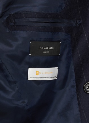  - J∞QUALITY  - Pinstripe Double Breasted Wool Blazer