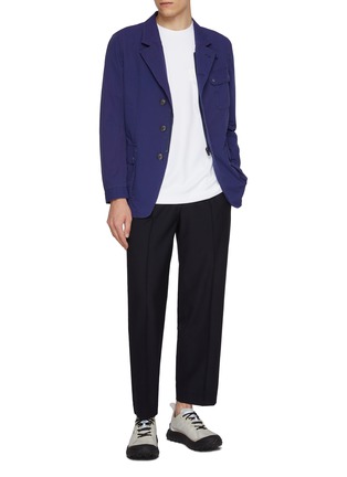 模特儿示范图 - 点击放大 - J∞QUALITY  - Convertible Collar Flap Pocket Jacket