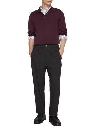 模特儿示范图 - 点击放大 - J∞QUALITY  - Cashmere Silk Polo Shirt