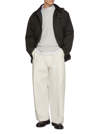 模特儿示范图 - 点击放大 - J∞QUALITY  - Crewneck Cotton Jersey Fleece Sweatshirt