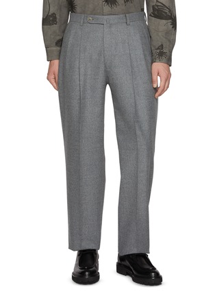 首图 - 点击放大 - J∞QUALITY  - Pleated Tapered Leg Flannel Wool Pants