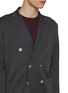  - J∞QUALITY  - Double Breasted Cashmere Silk Knit Blazer