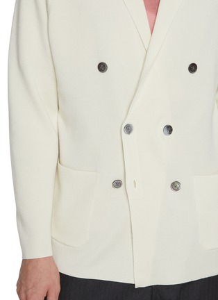  - J∞QUALITY  - Double Breasted Cashmere Silk Knit Blazer