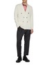 模特儿示范图 - 点击放大 - J∞QUALITY  - Double Breasted Cashmere Silk Knit Blazer
