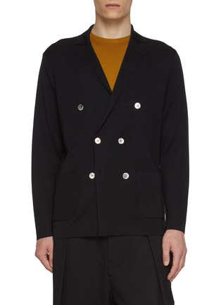 首图 - 点击放大 - J∞QUALITY  - Double Breasted Cashmere Silk Knit Blazer