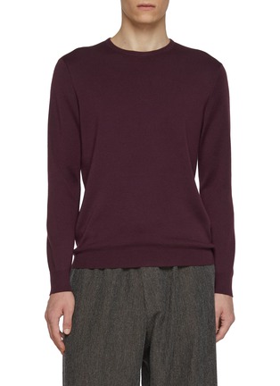 首图 - 点击放大 - J∞QUALITY  - Long Sleeve Crewneck Cashmere Silk Knit Top