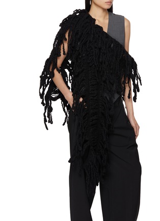 模特儿示范图 - 点击放大 - ANN DEMEULEMEESTER - Pollux Fringed Wool Scarf