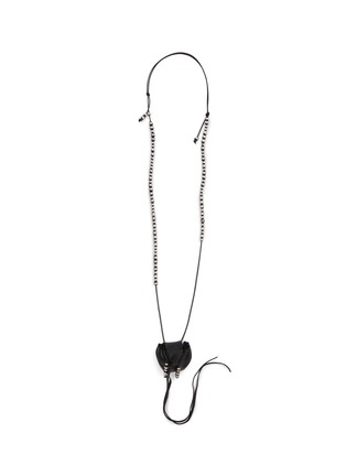 首图 - 点击放大 - ANN DEMEULEMEESTER - Leather Bag Pendant Silver Necklace