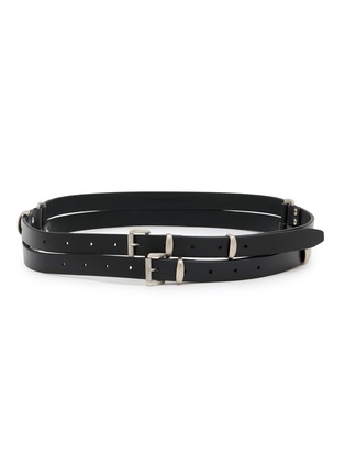 首图 - 点击放大 首图 - 点击放大 - ANN DEMEULEMEESTER - Reka Double Strap Stud Oily Calf Leather Belt