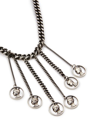 细节 - 点击放大 - ANN DEMEULEMEESTER - Tala Coin Signet Silver Necklace
