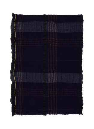 首图 - 点击放大 - YS ACCESSORIES - Plaid Wool Blend Frill Scarf