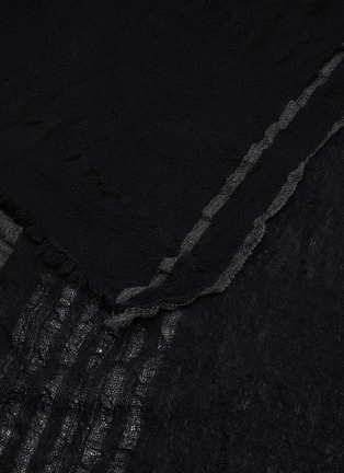 细节 - 点击放大 - YS ACCESSORIES - Plaid Wool Blend Frill Scarf