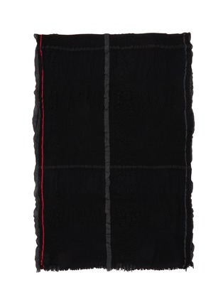 首图 - 点击放大 - YS ACCESSORIES - Plaid Wool Blend Frill Scarf