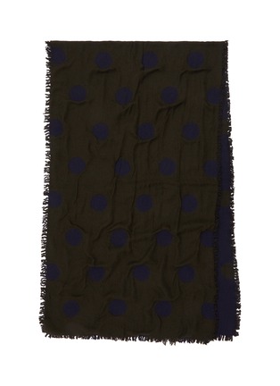 首图 - 点击放大 - YS ACCESSORIES - Reversible Polka Dot Wool Scarf