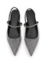 细节 - 点击放大 - EQUIL - Glasglow Suede Rhinestone Slingback Flats