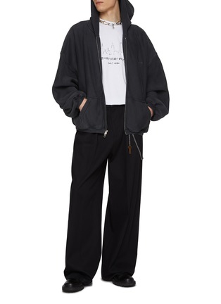 模特儿示范图 - 点击放大 - ALEXANDERWANG - 双向拉链纯棉连帽外套