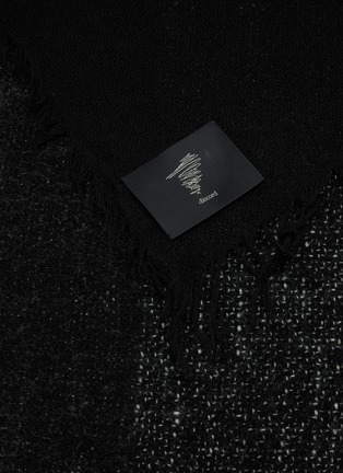 细节 - 点击放大 - DISCORD YOHJI YAMAMOTO ACCESSORIES - Textured Fringed Wool Scarf