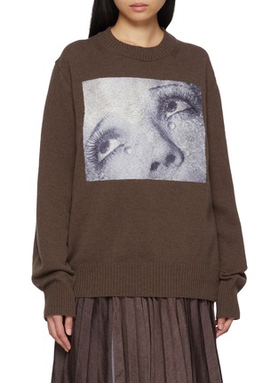 首图 - 点击放大 - SACAI - Tears Print Wool Knit Sweater