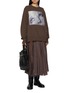 模特儿示范图 - 点击放大 - SACAI - Tears Print Wool Knit Sweater