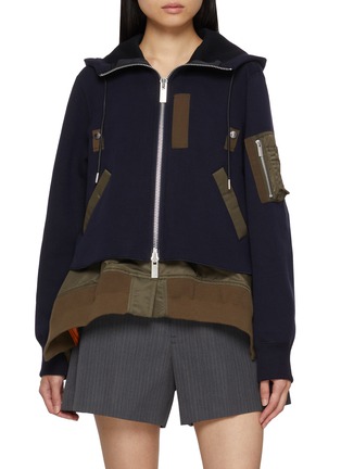 首图 - 点击放大 - SACAI - Sponge Sweat Nylon Hoodie