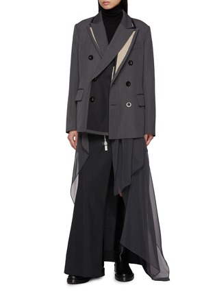 首图 - 点击放大 - SACAI - Deconstructed Self Scarf Double Breasted Blazer
