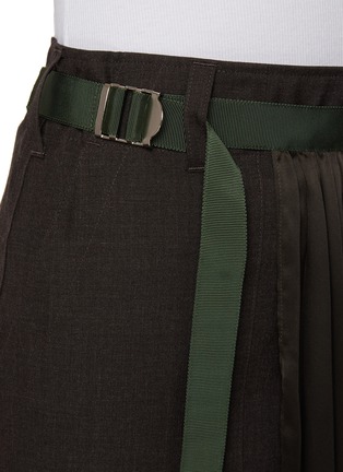  - SACAI - 褶裥拼接中长半身裙