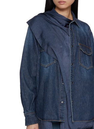  - SACAI - 褶裥拼接衬衫