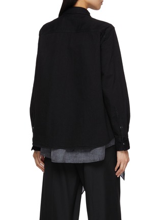 背面 - 点击放大 - SACAI - 拼接牛仔衬衫