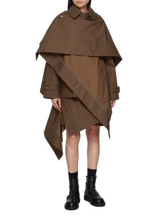 模特儿示范图 - 点击放大 - SACAI - Double Breasted Cotton Gabardine Jacket
