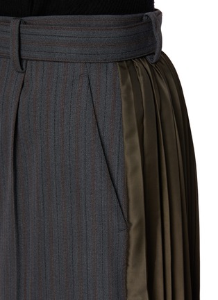  - SACAI - 褶裥拼接中长半身裙