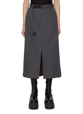 首图 - 点击放大 - SACAI - 褶裥拼接中长半身裙