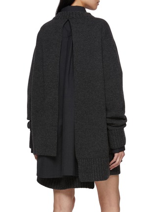 背面 - 点击放大 - SACAI - Layered Hybrid Wool Knit Dress