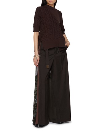 模特儿示范图 - 点击放大 - SACAI - 拼接阔腿裤