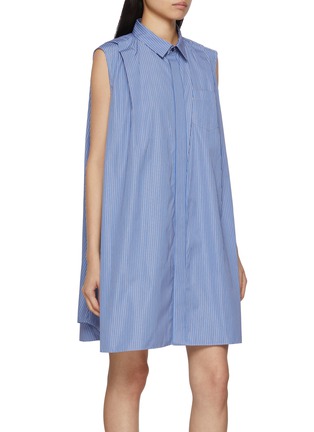 细节 - 点击放大 - SACAI - Hybrid Cotton Knit Shirt Dress