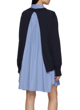 背面 - 点击放大 - SACAI - Hybrid Cotton Knit Shirt Dress